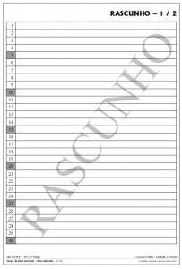 Folha de rascunho - Prova Discursiva