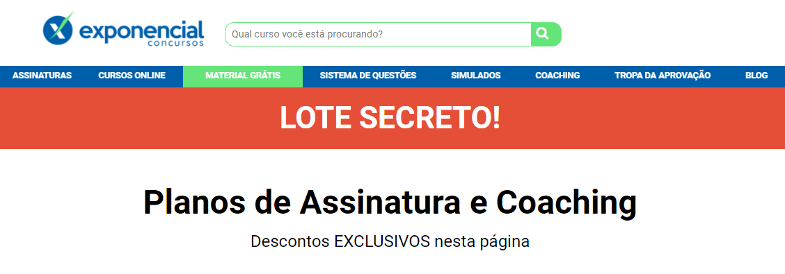 Melhores cursos para concursos: Exponencial Concursos