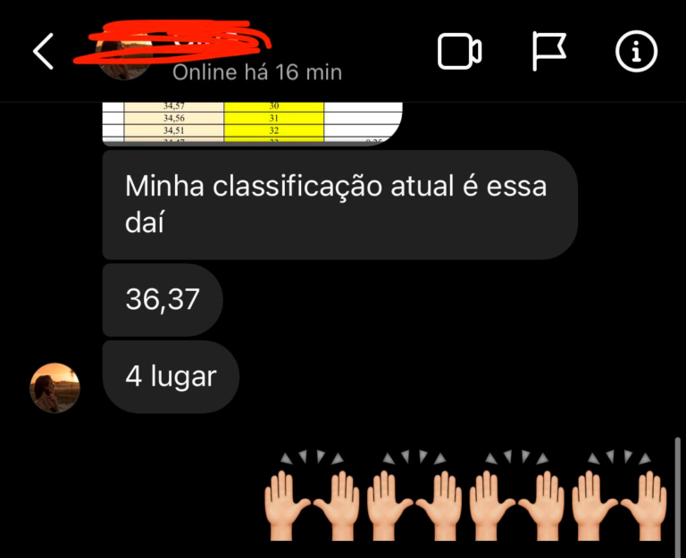 Mensagem de aluno do Você Concursado