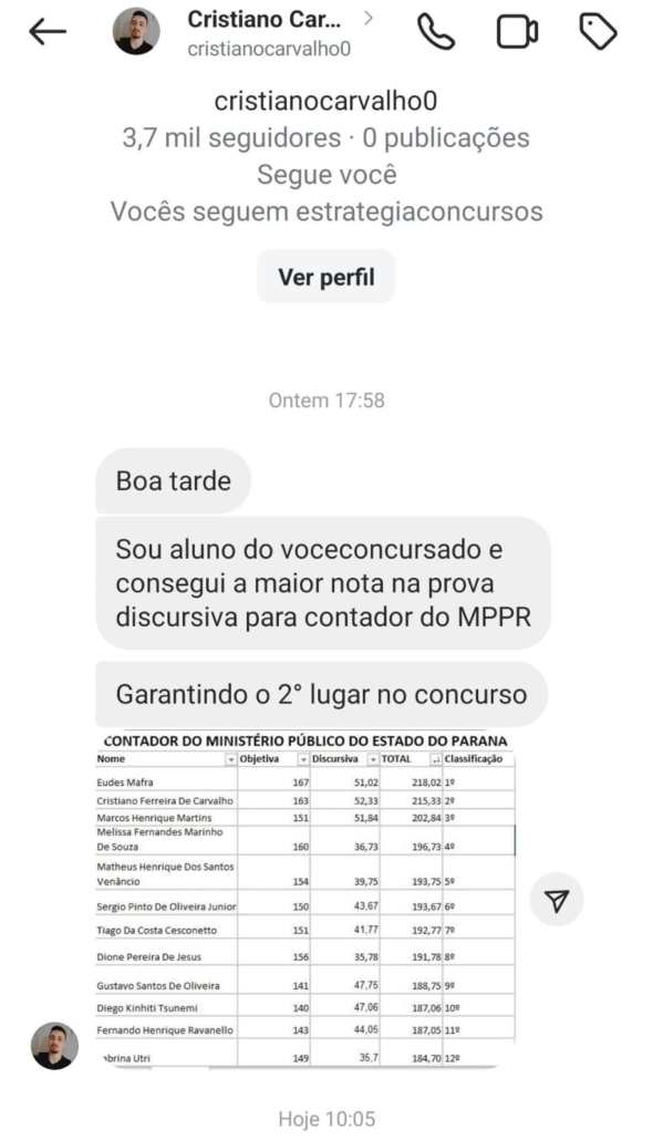 Depoimento de aluno do Você Concursado