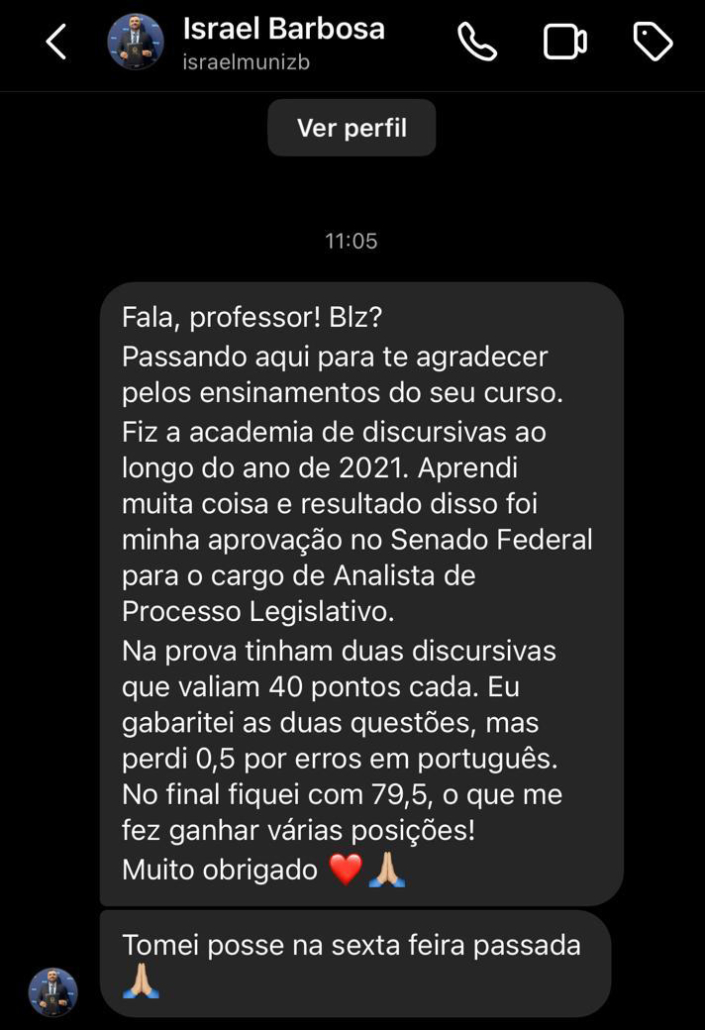 Depoimento de aluno do Você Concursado