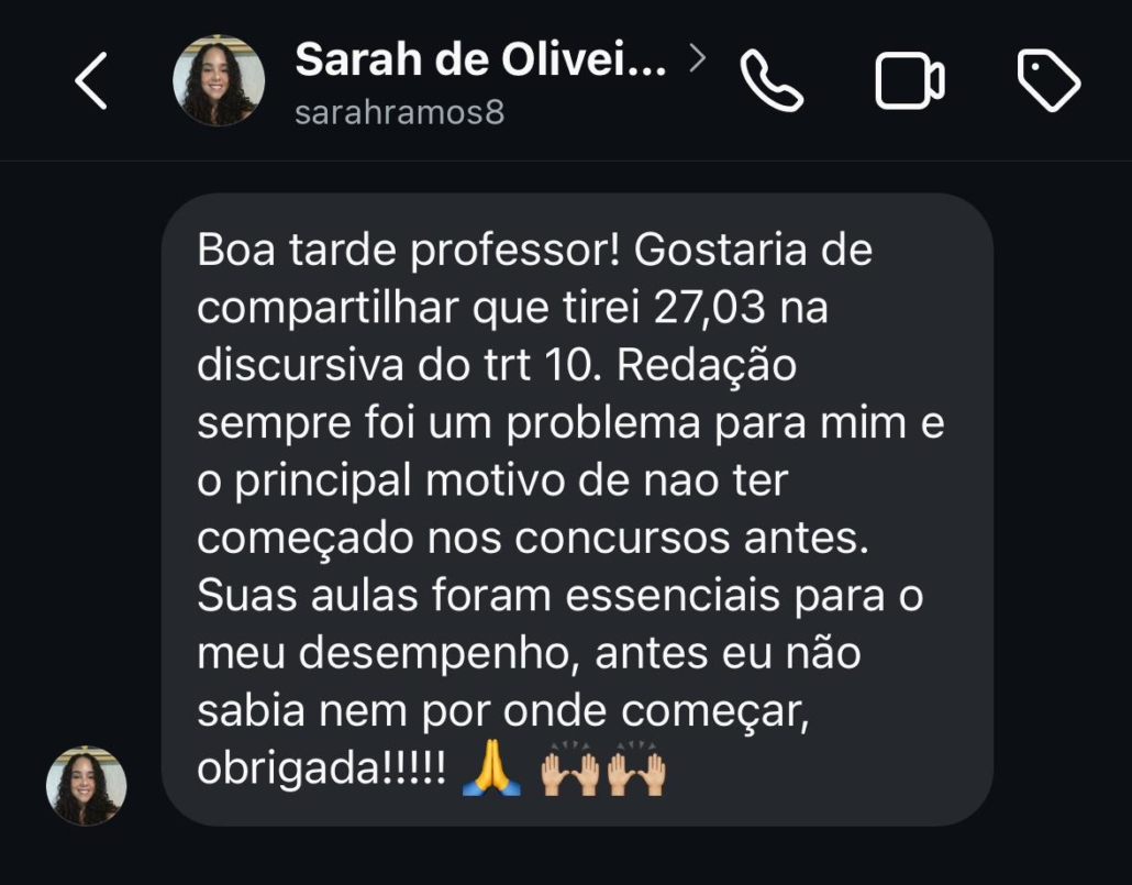 Depoimento de aluno do Você Concursado
