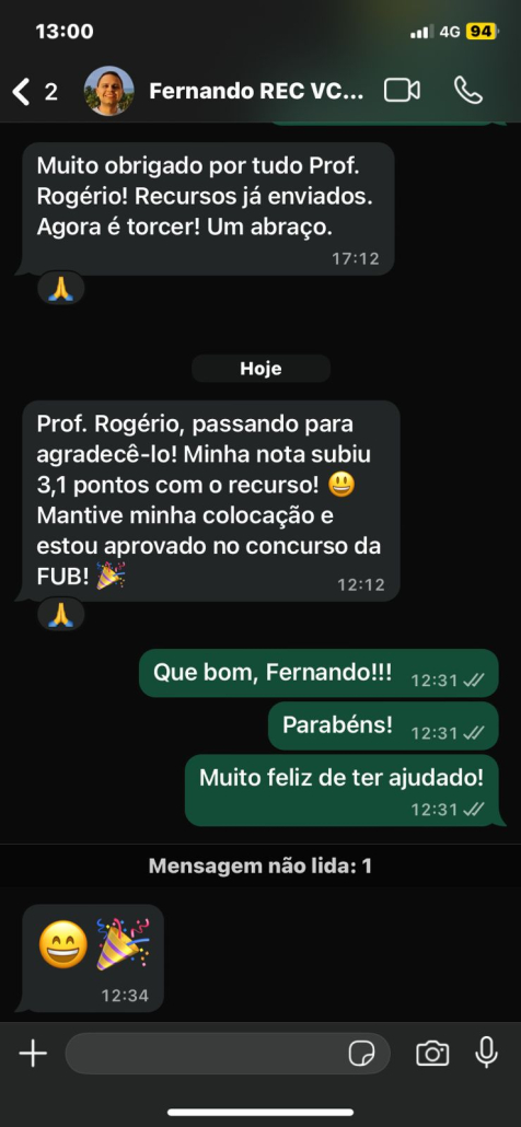 Depoimento de aluno do Você Concursado