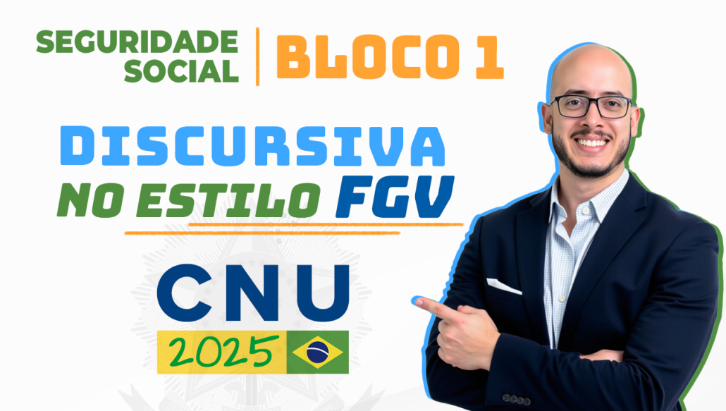 Vai fazer a discursiva do CNU 2025 – Bloco 1 (Seguridade Social)?
Neste vídeo, o professor resolve um tema quente passo a passo, mostrando como aplicar a técnica de discursiva no estilo FGV para garantir uma resposta bem estruturada, objetiva e dentro do padrão da banca.

📘 Se você quer treinar com correção individualizada, conheça nosso curso:
👉 Curso de Discursiva CNU 2025 (Pós-edital) FGV – Bloco Temático 1
 – com correções individualizadas e personalizadas no estilo da banca FGV, para você praticar temas prováveis e chegar com segurança no dia da prova.

🔗 Inscreva-se agora: https://voceconcursado.com.br/curso-de-discursiva-cnu-2025-bloco-1/

✅ Treino passo a passo com tema quente da Seguridade Social.
✅ Técnica discursiva aplicada no estilo FGV.
✅ Correções individualizadas focadas no CNU 2025.
✅ A preparação que pode definir sua aprovação!