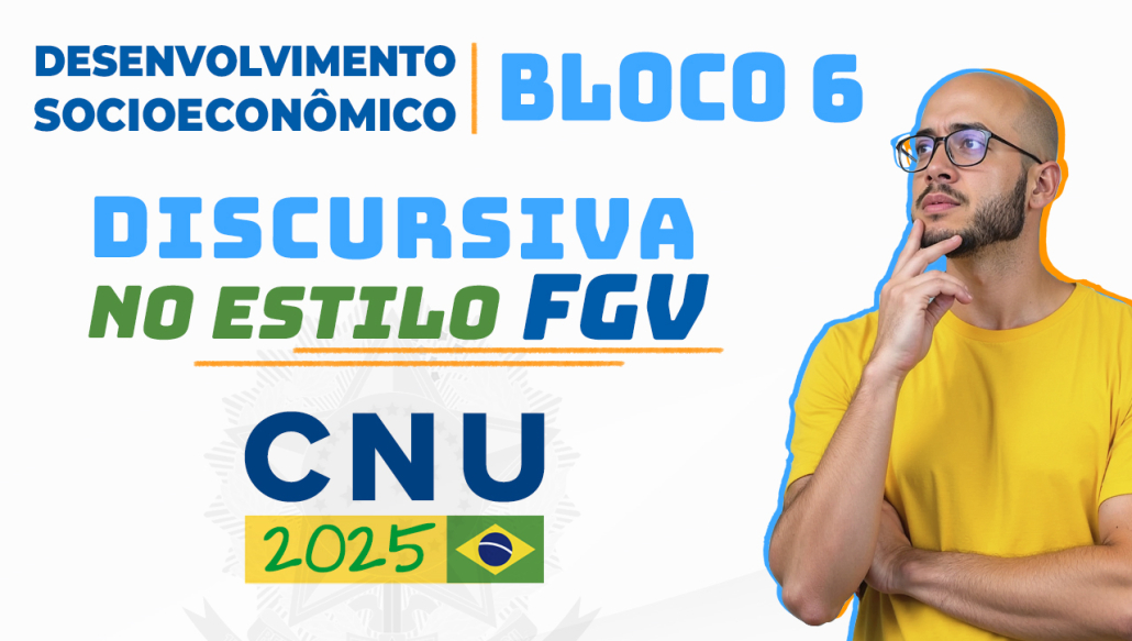 Vai fazer a discursiva do CNU 2025 – Bloco 6 (Desenvolvimento Socioeconômico)?
Neste vídeo, o professor resolve um tema quente passo a passo, mostrando como aplicar a técnica de discursiva no estilo FGV para garantir uma resposta bem estruturada, objetiva e dentro do padrão da banca.

📘 Se você quer treinar com correção individualizada, conheça nosso curso:
👉 Curso de Discursiva CNU 2025 (Pós-edital) FGV – Bloco Temático 6 – 5 correções individualizadas e personalizadas no estilo da banca FGV, para você praticar temas prováveis e chegar com segurança no dia da prova.

🔗 Inscreva-se agora: https://voceconcursado.com.br/curso-de-discursiva-cnu-2025-bloco-6/

✅ Treino passo a passo com tema quente da Administração.
✅ Técnica discursiva aplicada no estilo FGV.
✅ Correções individualizadas focadas no CNU 2025.
✅ A preparação que pode definir sua aprovação!