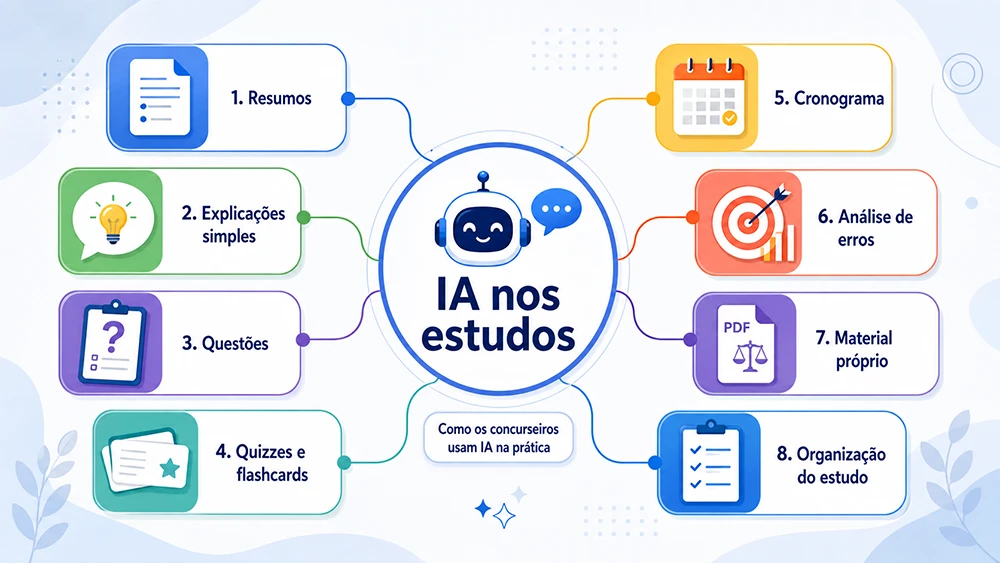 Inteligência artificial para concurso público: o que realmente funciona e o que pode te prejudicar