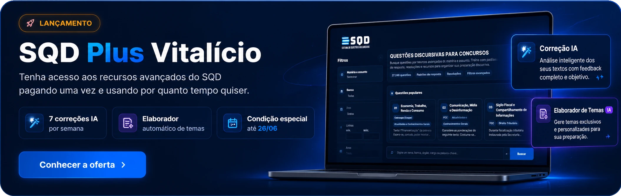 SQD Plus Vitalício — Conhecer a oferta